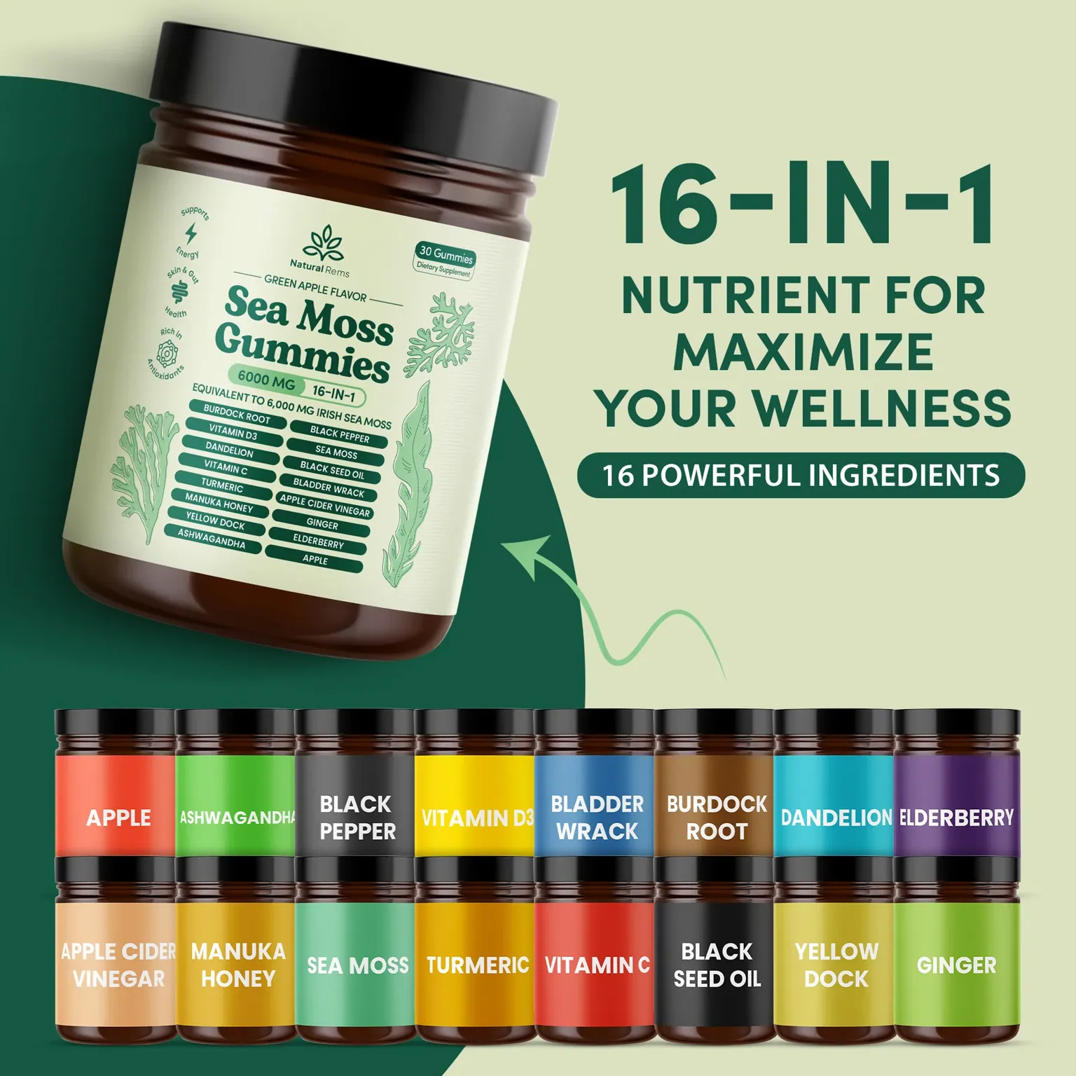 Sea Moss 16-In-1 Gummies